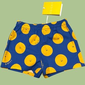 Gucci Blue & Yellow Smiley Shorts